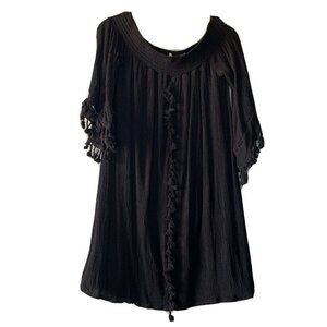 love fire dress black off shoulder size medium 3/4 Sleeves